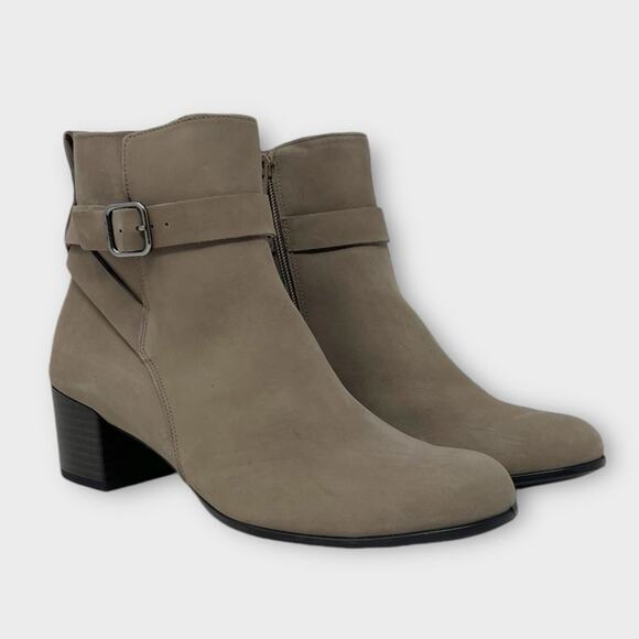ECCO Dress Classic 35 Buckle Ankle Boots Size 10 - Picture 1 of 12